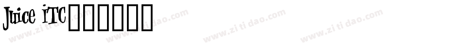Juice ITC字体转换
